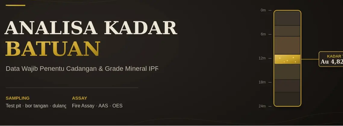 proses analisa kadar batuan untuk izin IPR